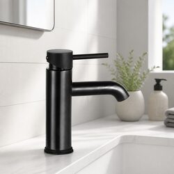 Basin Mixer Tap Specifications: Black Brass Faucet