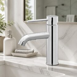 Specifications of the Round Basin Mixer Tap in Chrome