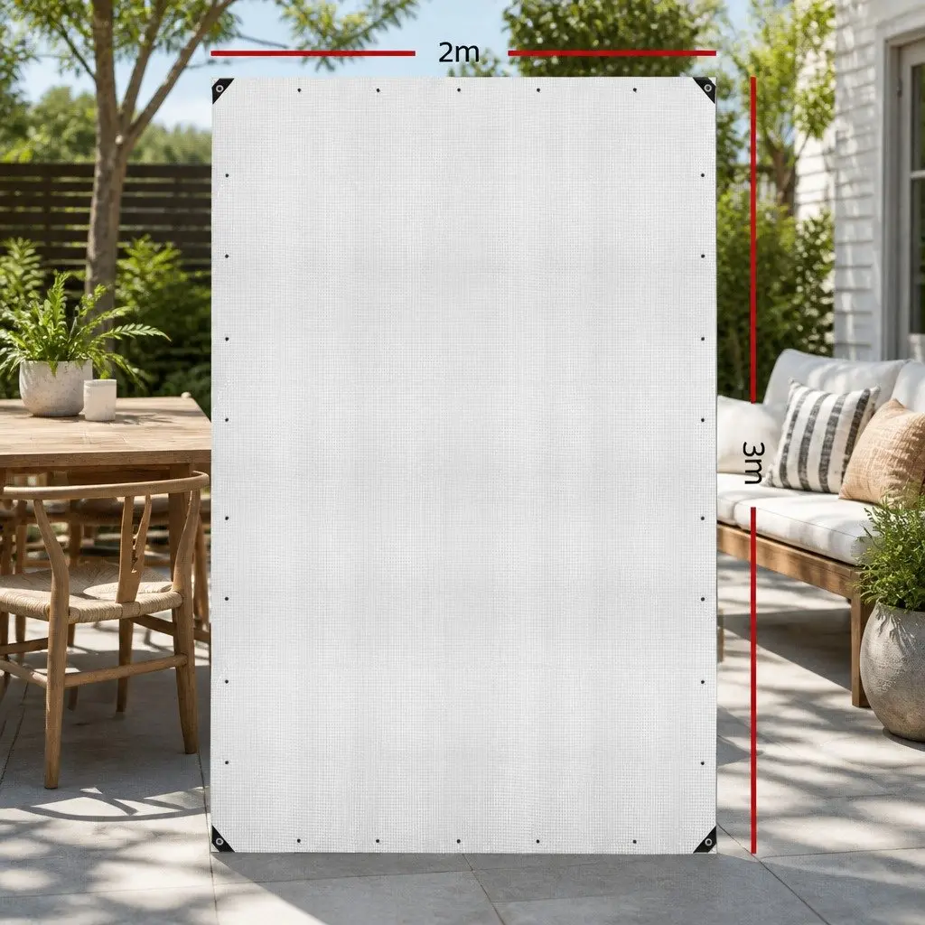 Poly Tarp 2x3m Clear Waterproof Heavy Duty Camping Caravan Cover UV Resistant