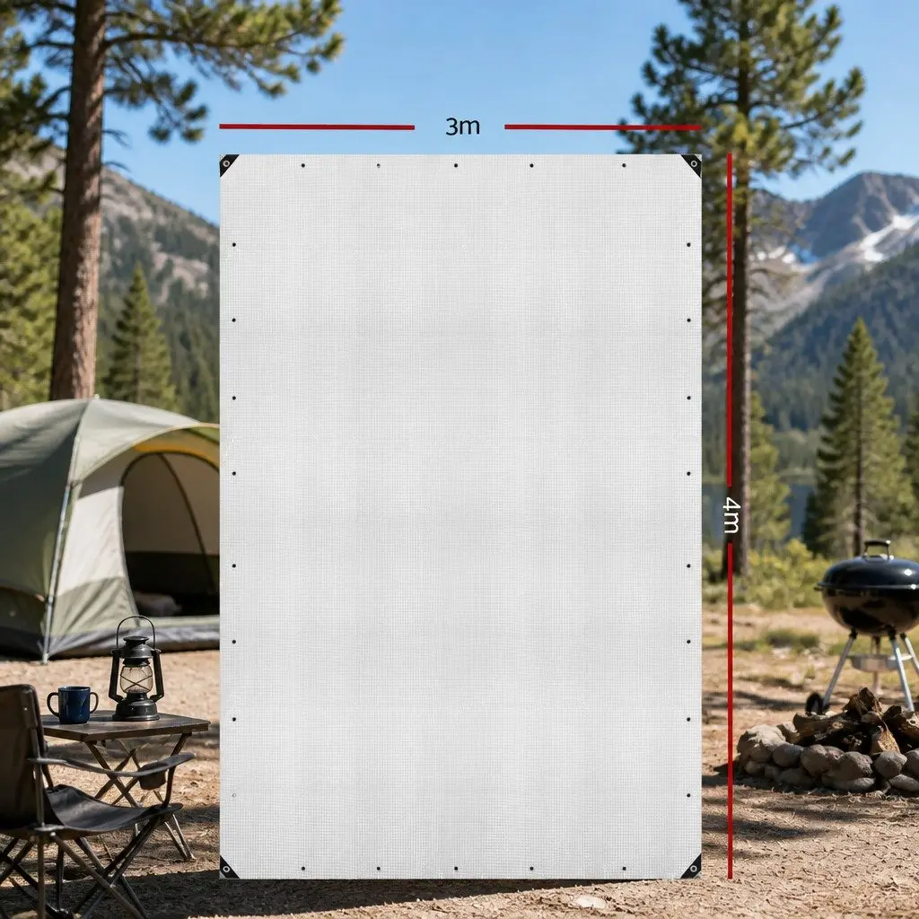 Clear Waterproof Poly Tarp 3m x 4m