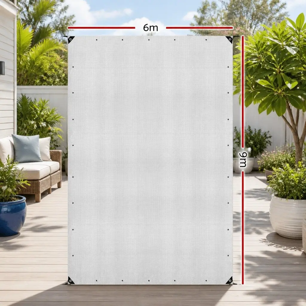 6m x 9m Heavy-Duty Clear Poly Tarp