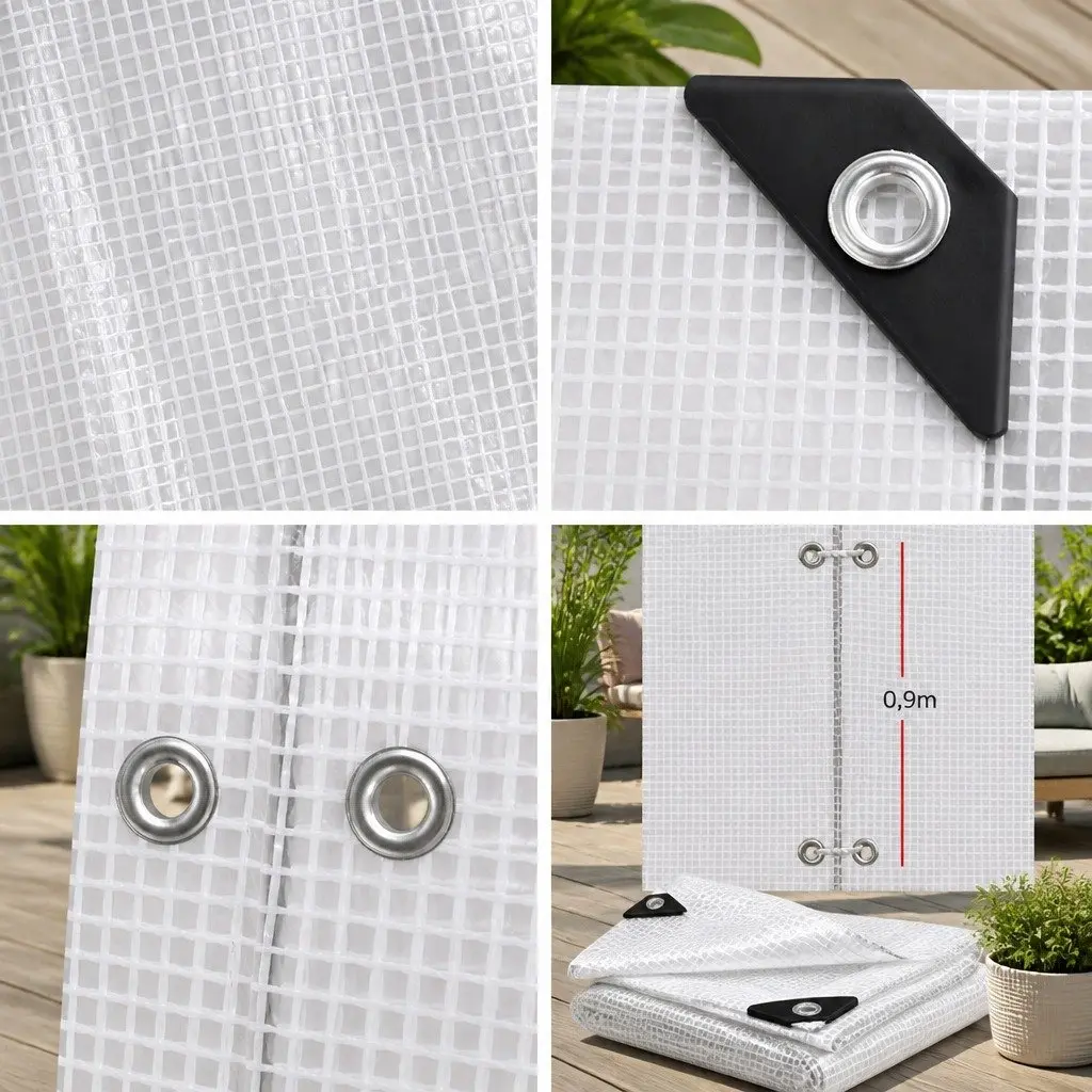 6m x 9m Heavy-Duty Clear Poly Tarp