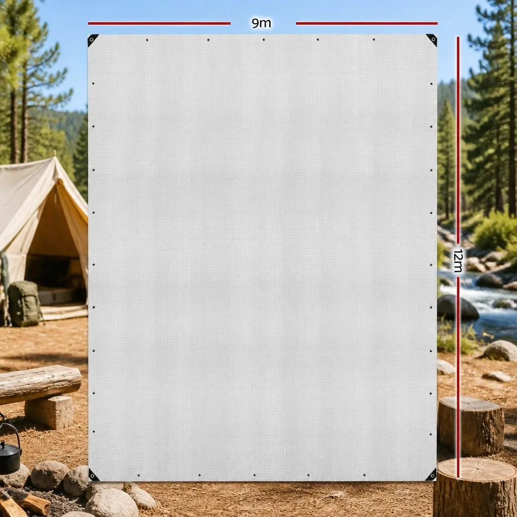 Heavy Duty Poly Tarp Outdoor Use 9x12m Waterproof Camping Cover