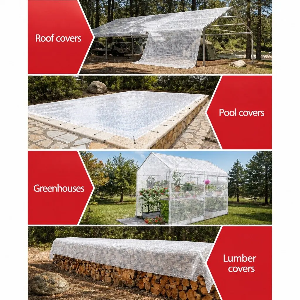 Heavy Duty Poly Tarp Outdoor Use 9x12m Waterproof Camping Cover