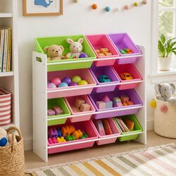Kids Toy Box with 12 Bins - Specifications and Details