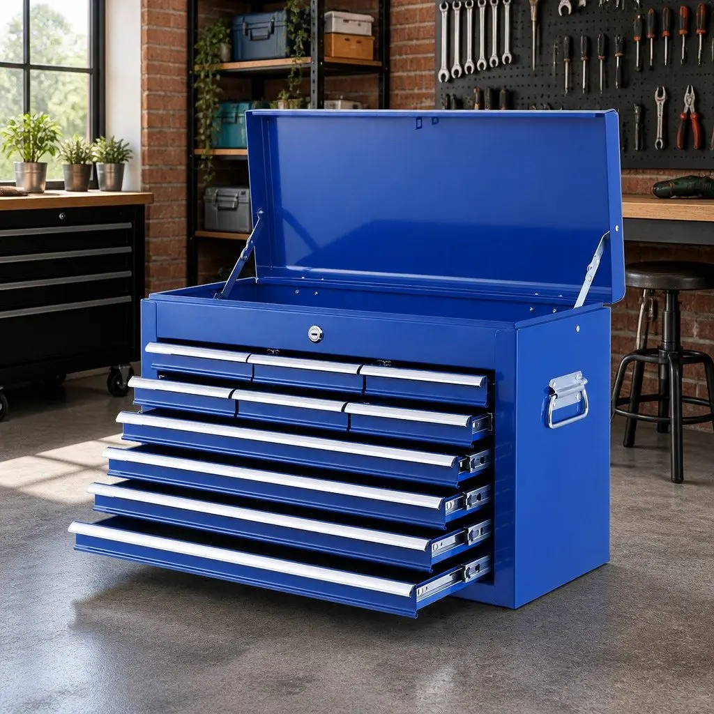 10 Drawer Blue Tool Box Cabinet