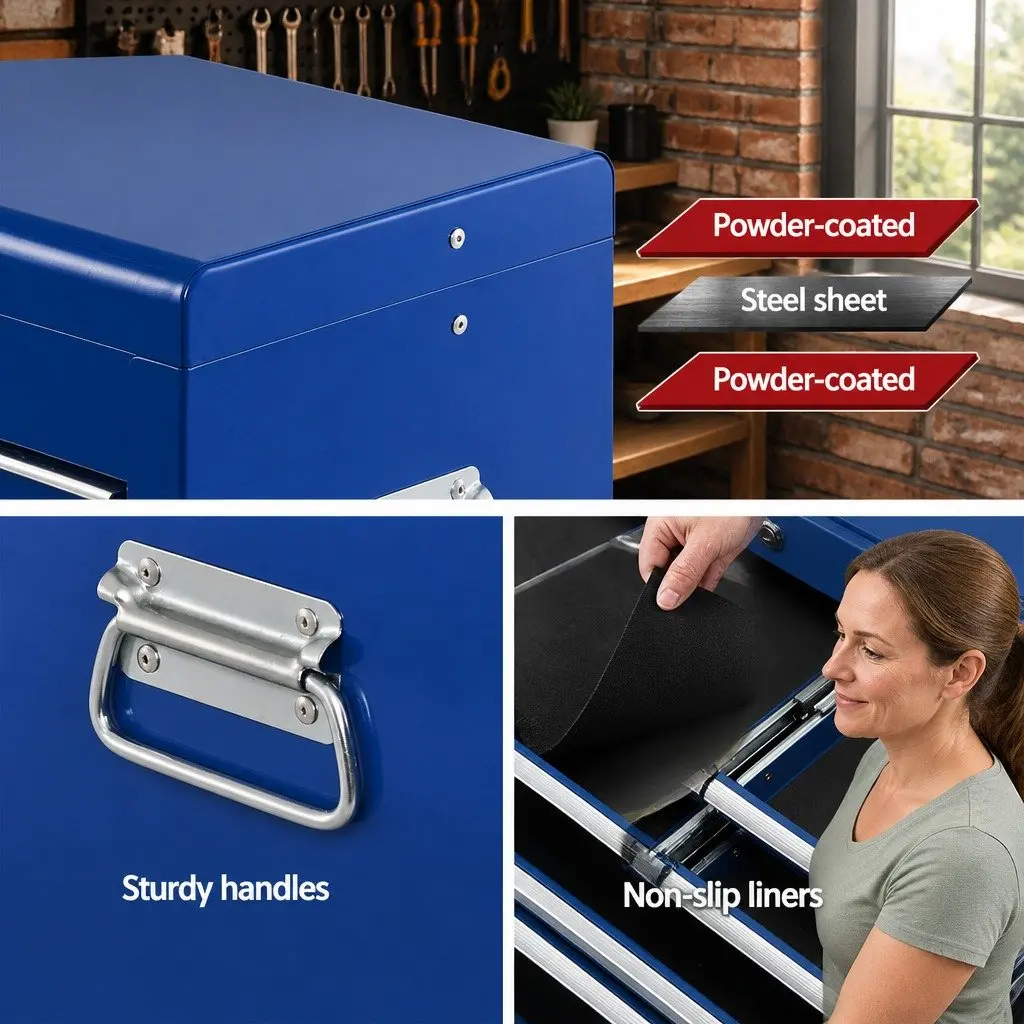 10 Drawer Blue Tool Box Cabinet