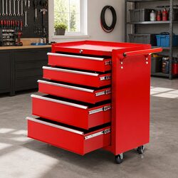5 Drawer Tool Box Cabinet Dimensions: 61.5cm x 33cm x 74cm