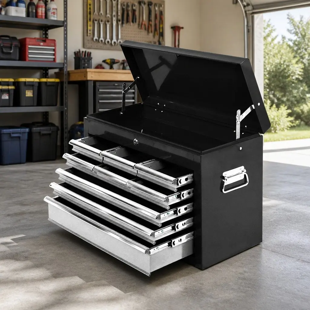 9 Drawer Tool Box Cabinet Chest Storage Organiser Garage Workshop Toolbox