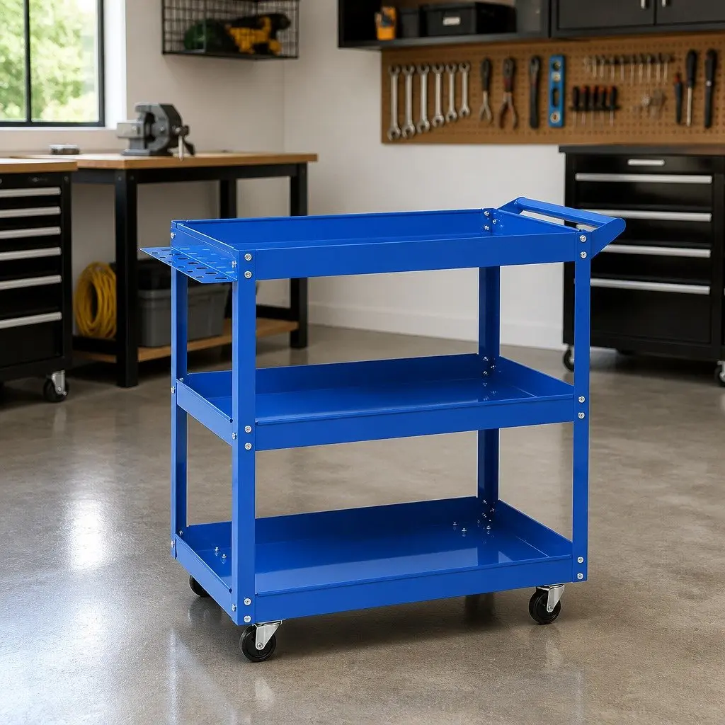 3-Tier Tool Cart Trolley for Storage