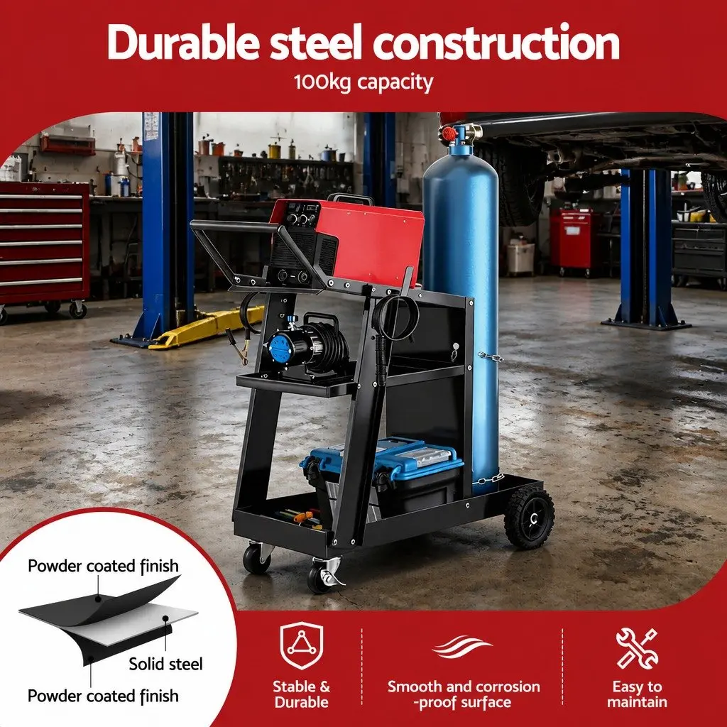 Mobile Welding Trolley Cart, 100kg Capacity