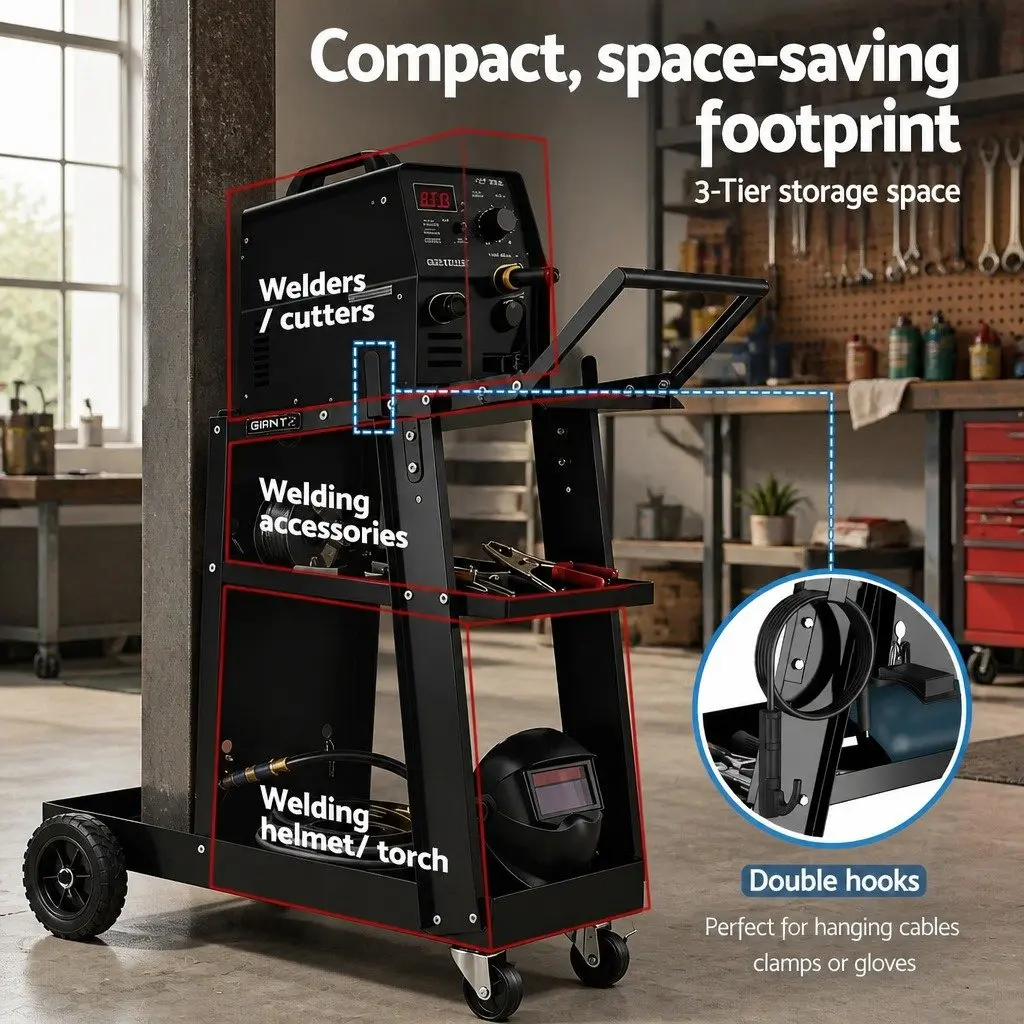 Mobile Welding Trolley Cart, 100kg Capacity
