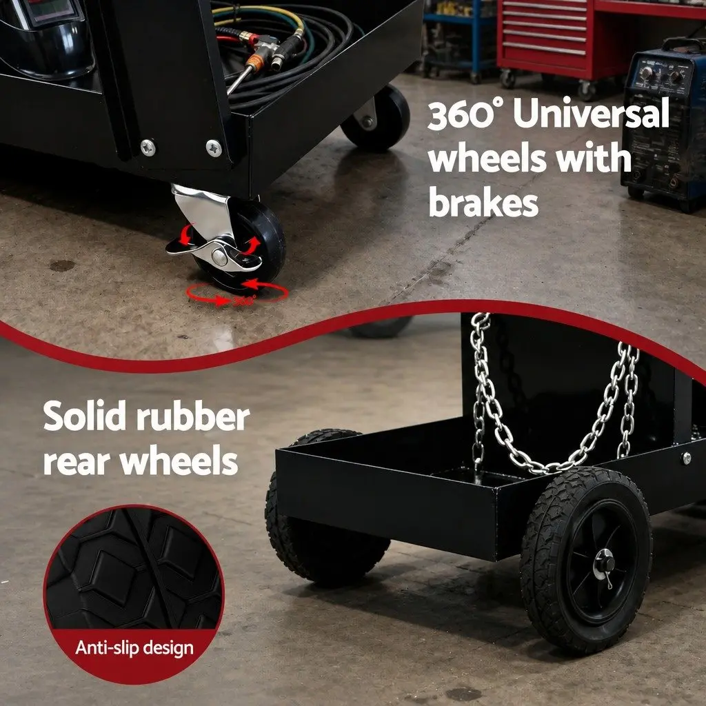 Mobile Welding Trolley Cart, 100kg Capacity