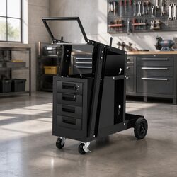 Specifications of Black Steel Welding Cart with 4 Drawers