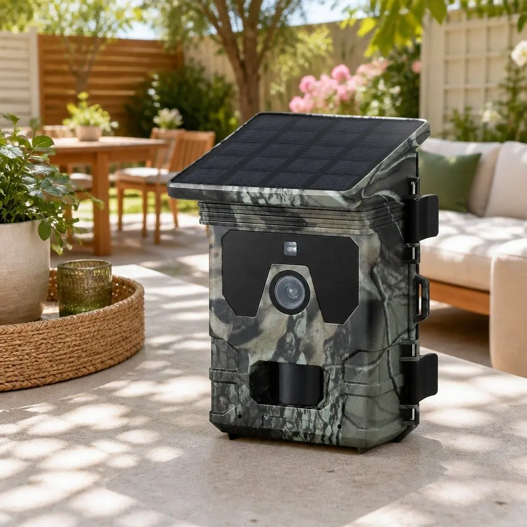 Solar Trail Camera Wildlife Monitoring 50MP 4K Full HD Infrared Night Vision
