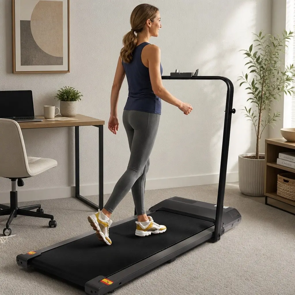 Under Desk Walking Treadmill Home Office Portable Foldable 121cm x 50cm x 12cm