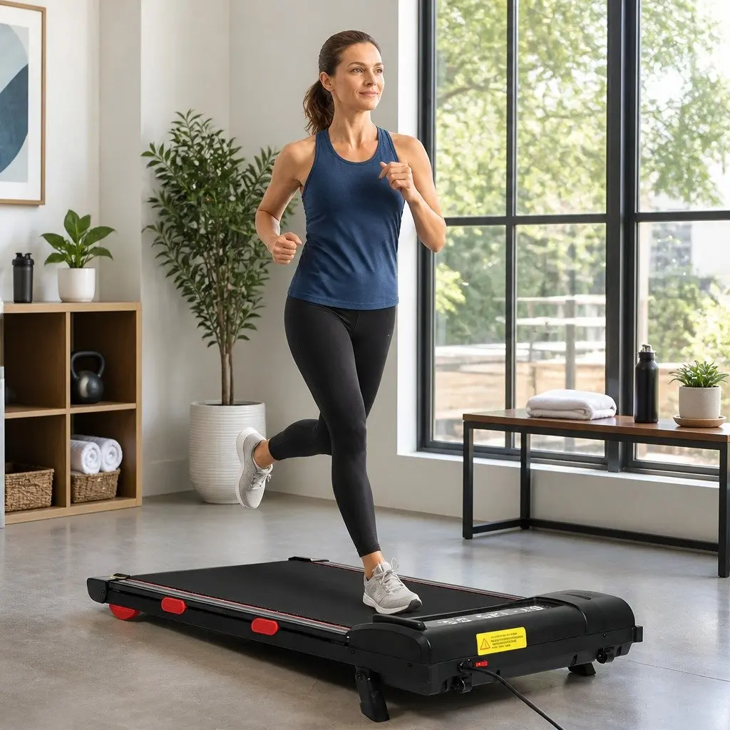 Walking Treadmill Home Gym Fitness Machine Manual Incline 2 Level LED Display Bluetooth