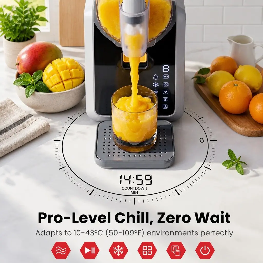 Slushie Machine 2L Frozen Drink Maker Ice Cream Maker Touchscreen Home BBQ