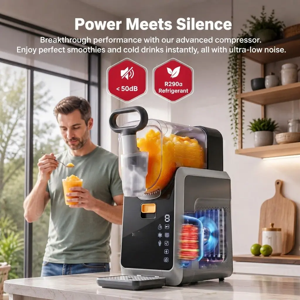 Slushie Machine 2L Frozen Drink Maker Ice Cream Maker Touchscreen Home BBQ
