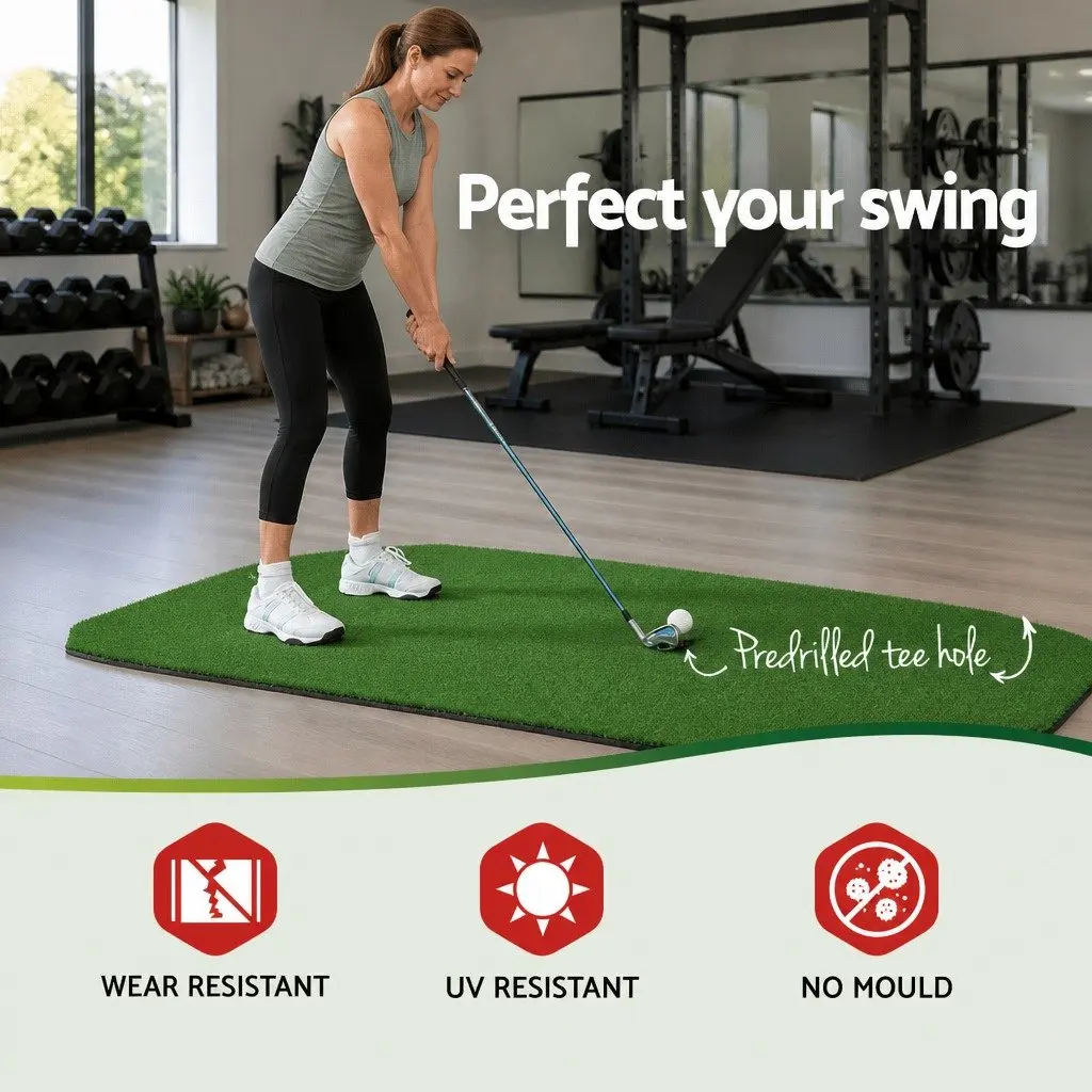 Golf Practice Net Training Mat Set Driving Target Indoor Outdoor Portable