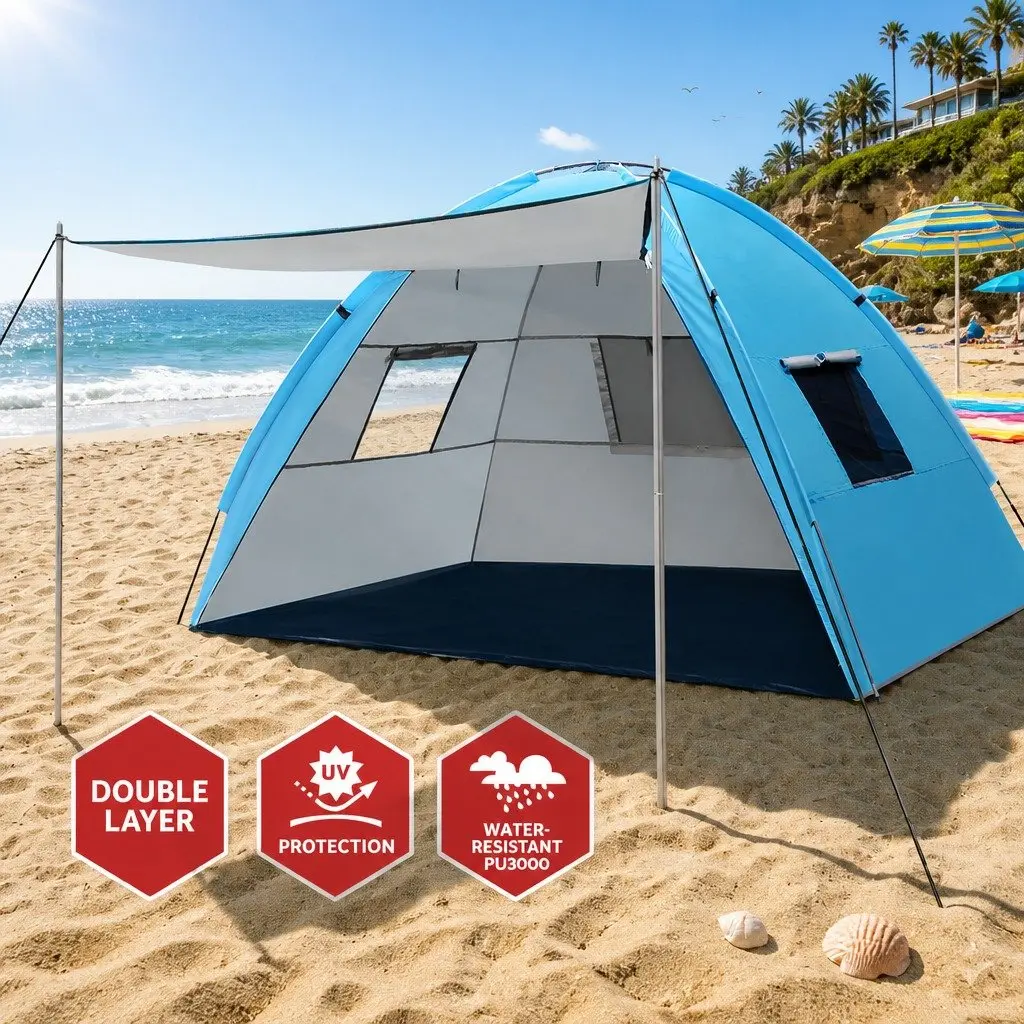 4 Person Camping Tent Outdoor Use Weather Resistant Portable Hiking Shelter