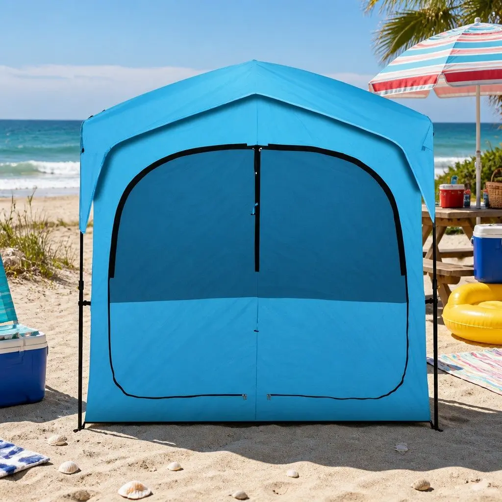 Double Camping Shower Toilet Tent Outdoor Change Room Privacy 210 x 120 x 200 cm