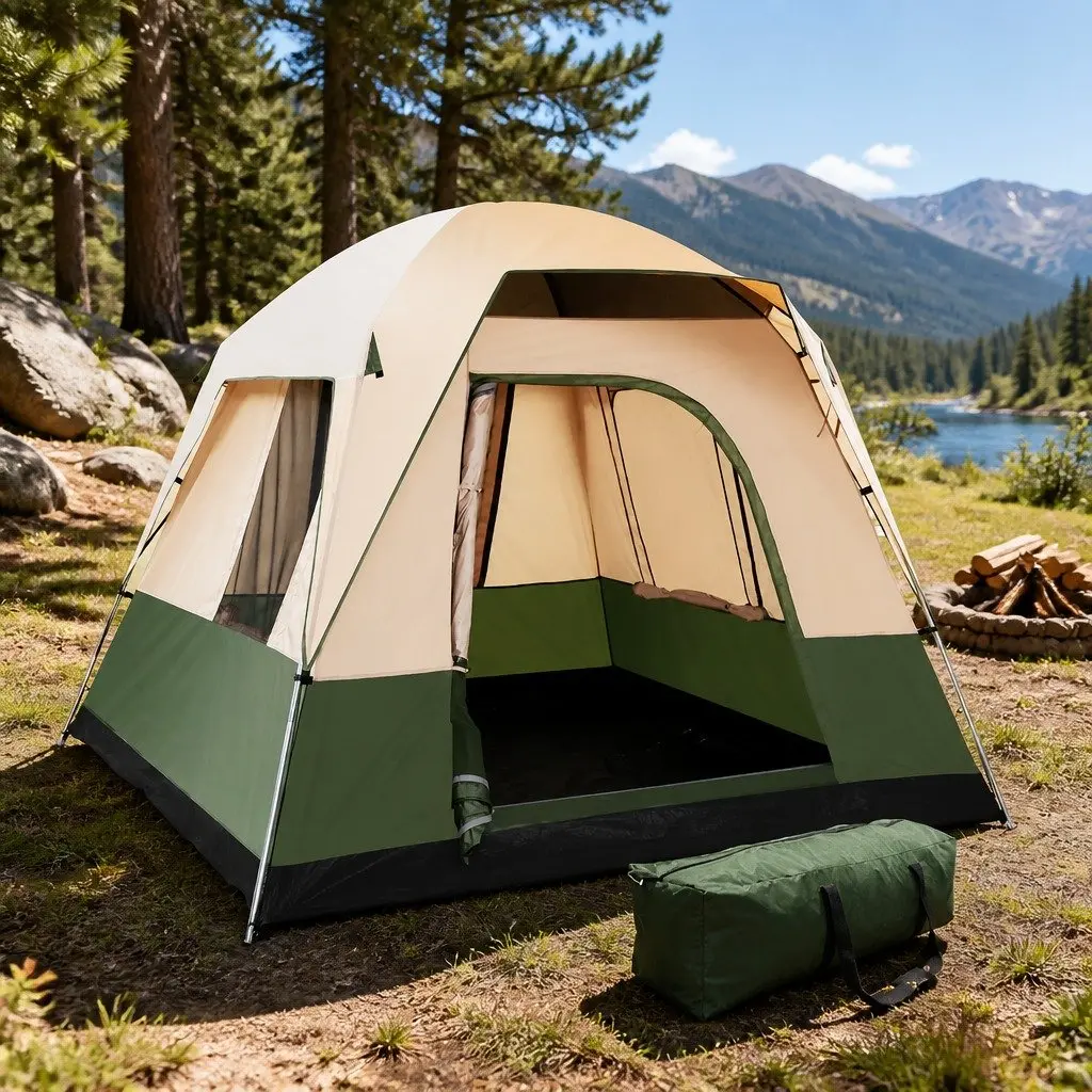 4-Person Camping Tent with Durable