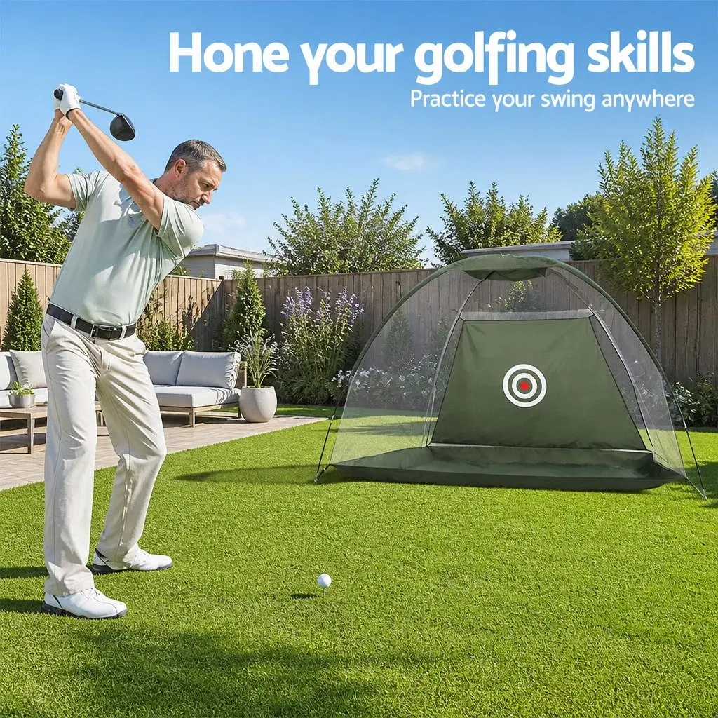Golf Practice Net Portable Training Aid Driving Target Tent Indoor Outdoor