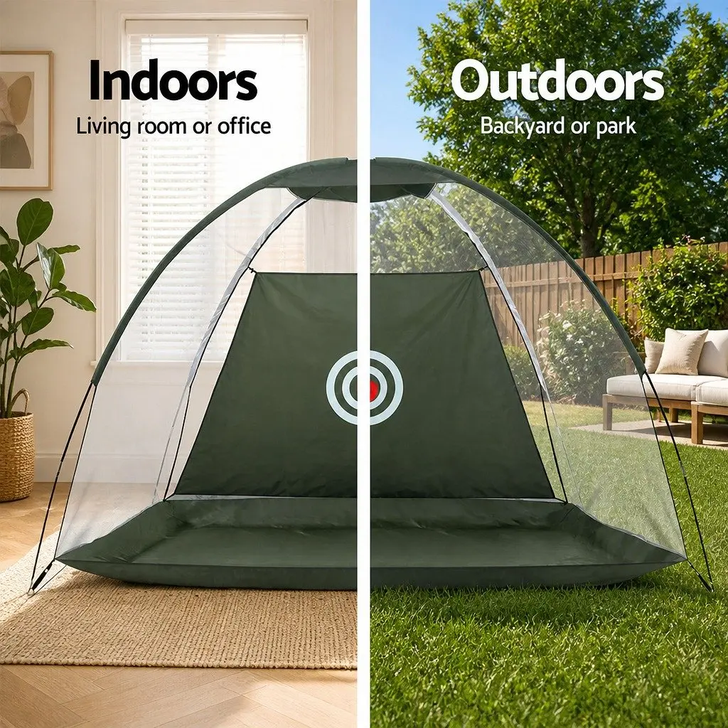 Golf Practice Net Portable Training Aid Driving Target Tent Indoor Outdoor