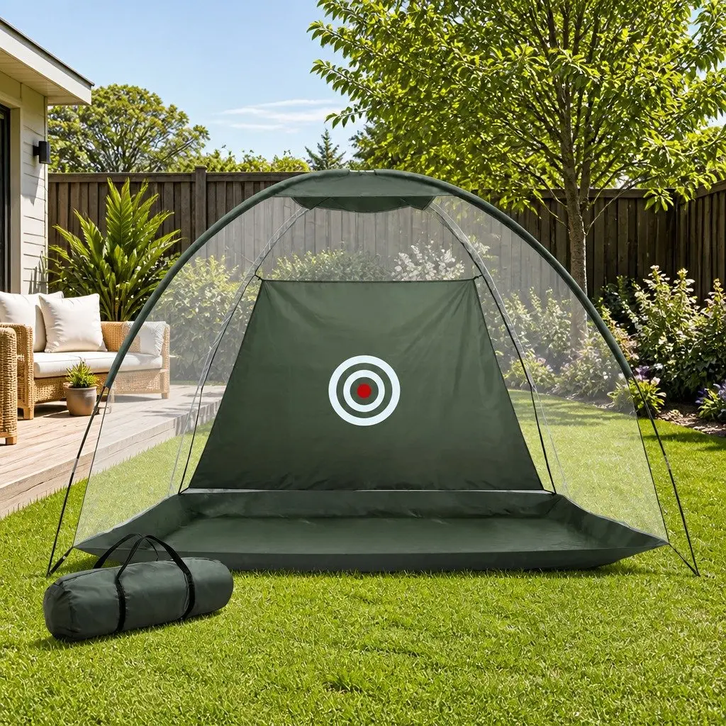 Golf Practice Net Portable Training Aid Driving Target Tent Indoor Outdoor