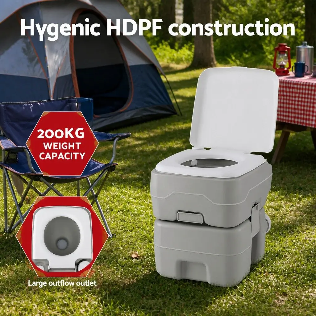 Portable Toilet and Shower Tent with 20L Capacity