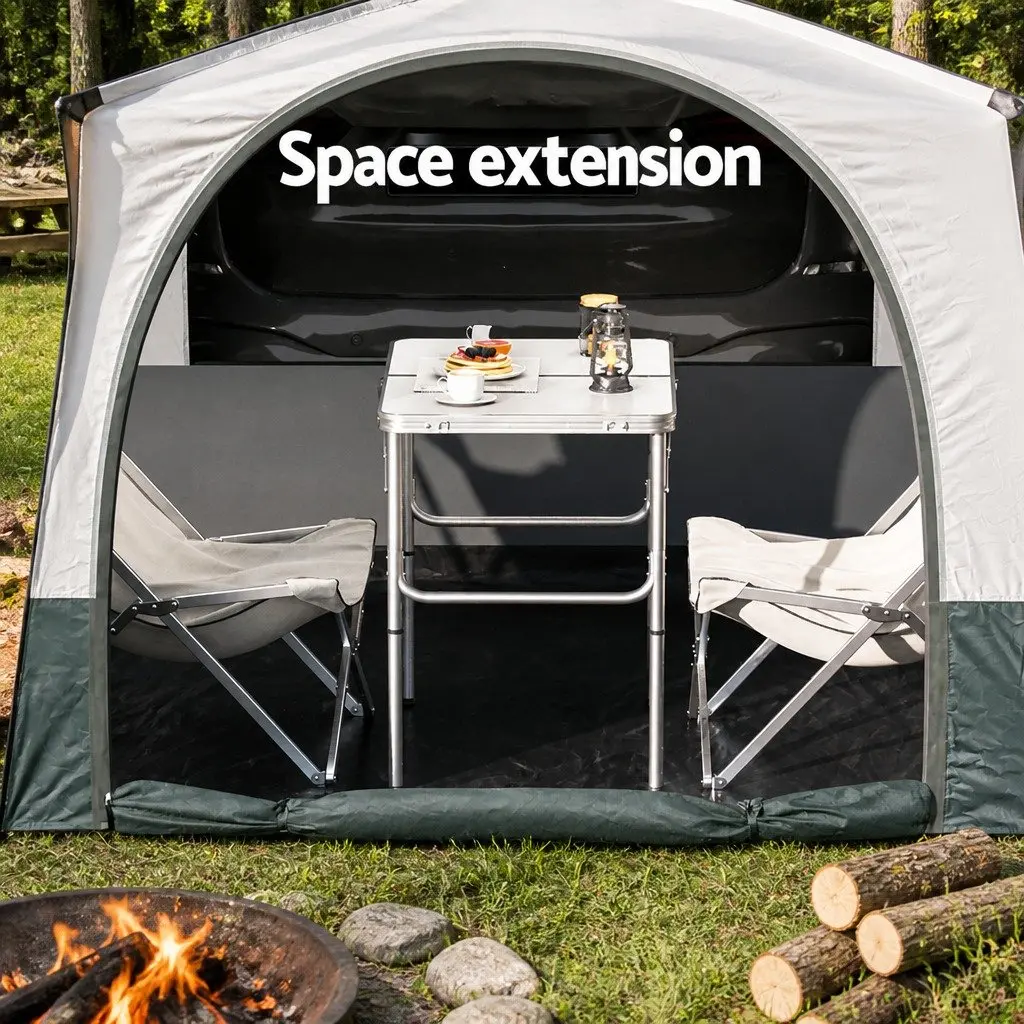 Car Rear Extension Camping Tent SUV Canopy Outdoor 250x200x200cm Grey