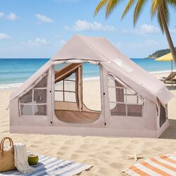 6 Person Outdoor Inflatable Camping Tent, 300CM Dimensions