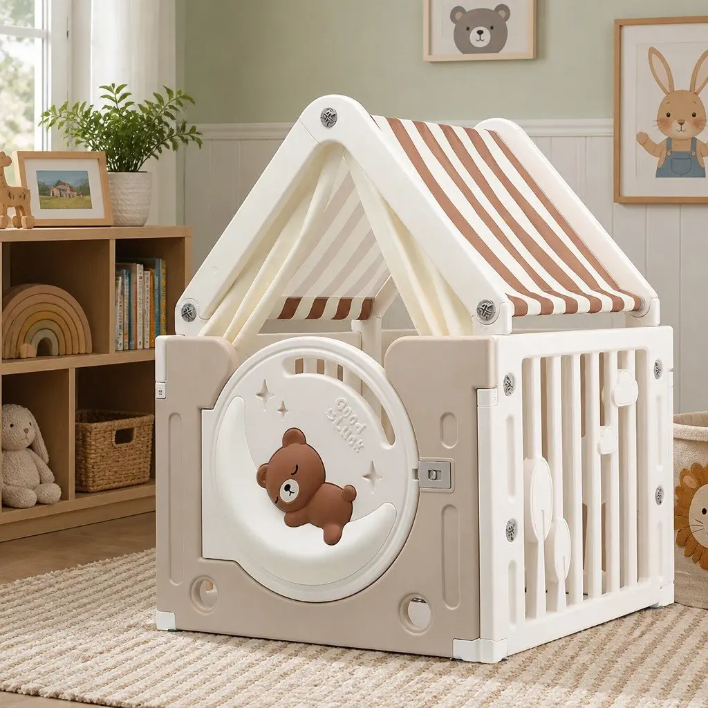 Kids Play Tent Castle Playhouse with Floor Mat Indoor Outdoor Imaginative Play
