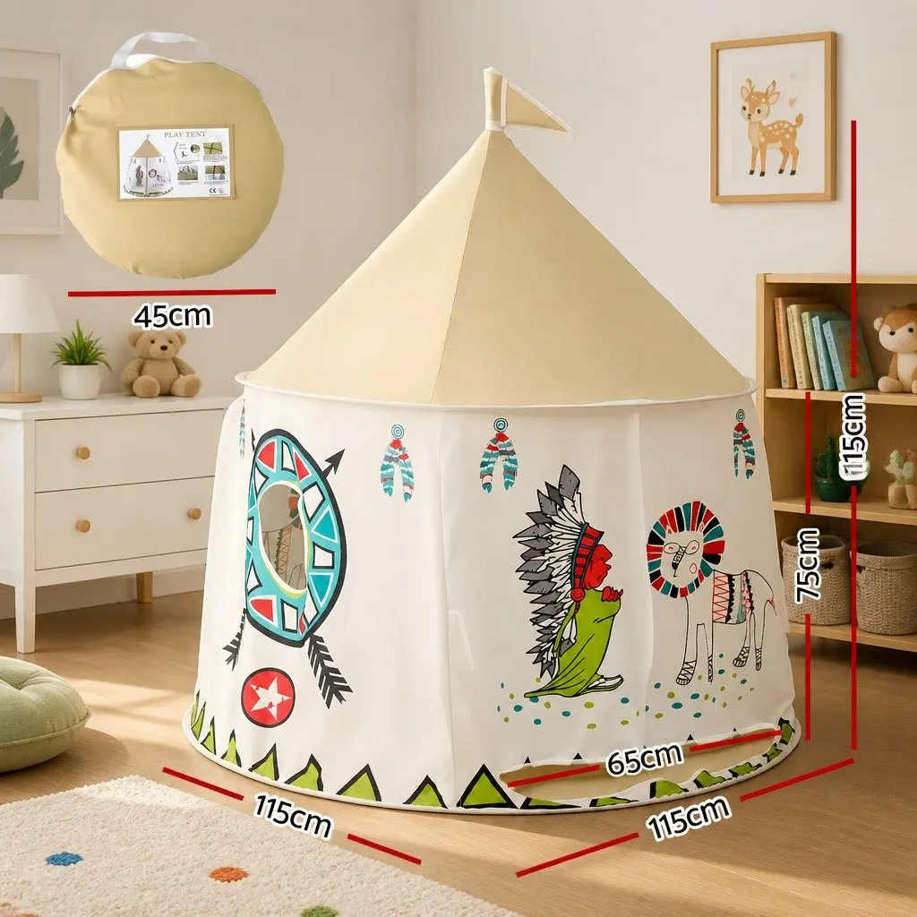 Kids Play Tent Playhouse Castle Indoor Outdoor 115cm Multicolour