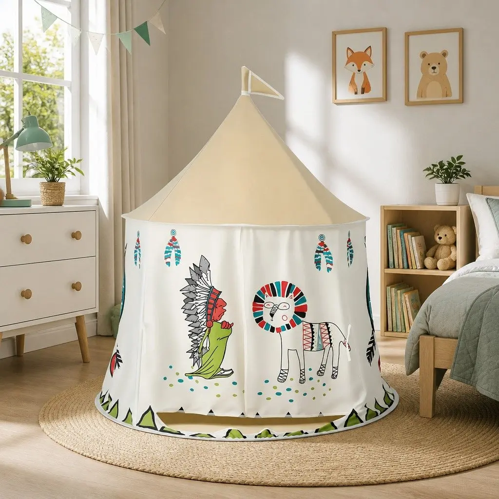 Kids Play Tent Playhouse Castle Indoor Outdoor 115cm Multicolour
