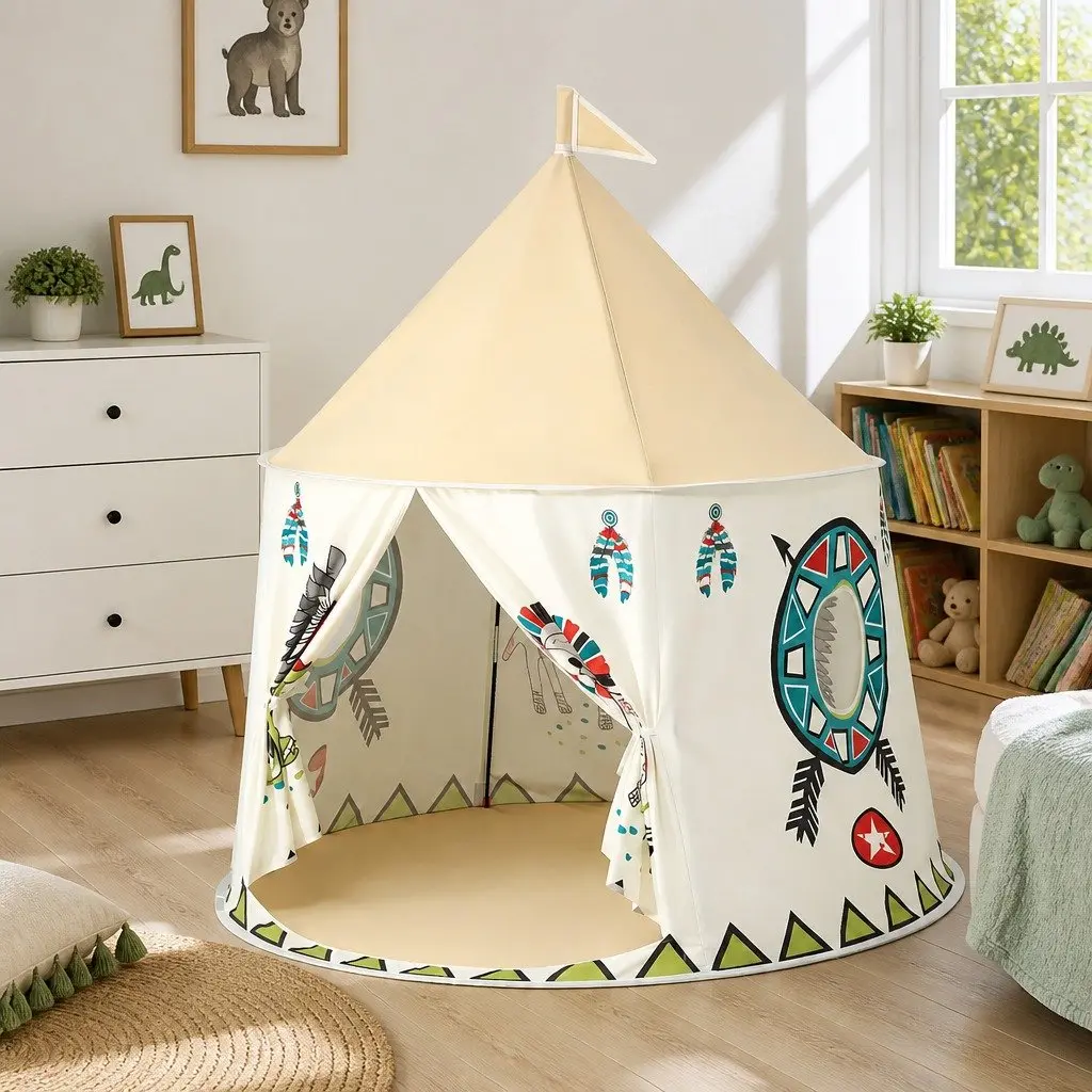 Kids Play Tent Playhouse Castle Indoor Outdoor 115cm Multicolour