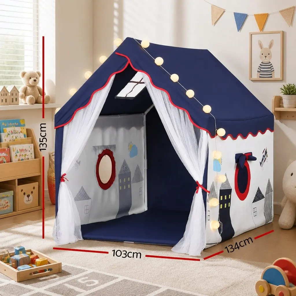 Kids Play Tent Playhouse Castle Indoor 134x103cm