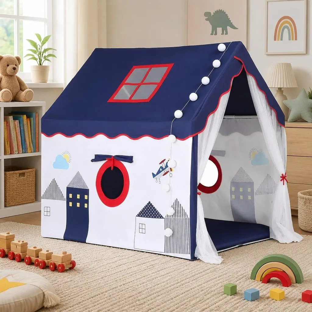 Kids Play Tent Playhouse Castle Indoor 134x103cm