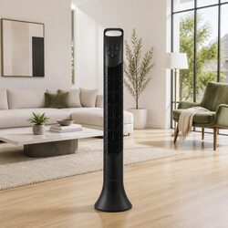 Tower Fan Oscillating 3 Speeds Remote Control 91cm Tall Slim Design