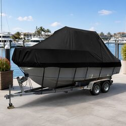 Boat Cover Specs: 25-27ft Heavy Duty 600D Black
