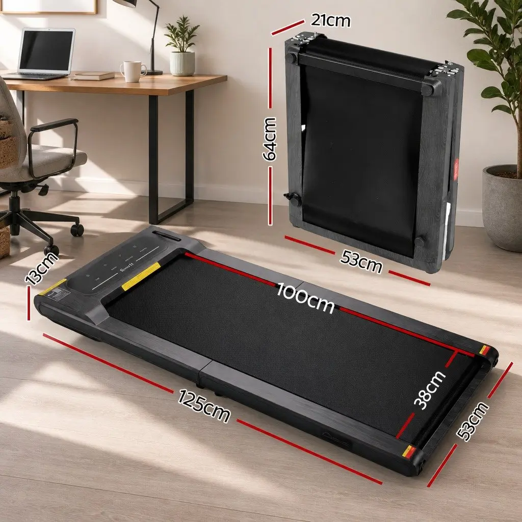 Walking Pad Treadmill 2-in-1 Under Desk Home Gym Machine 100 x 38 cm Foldable