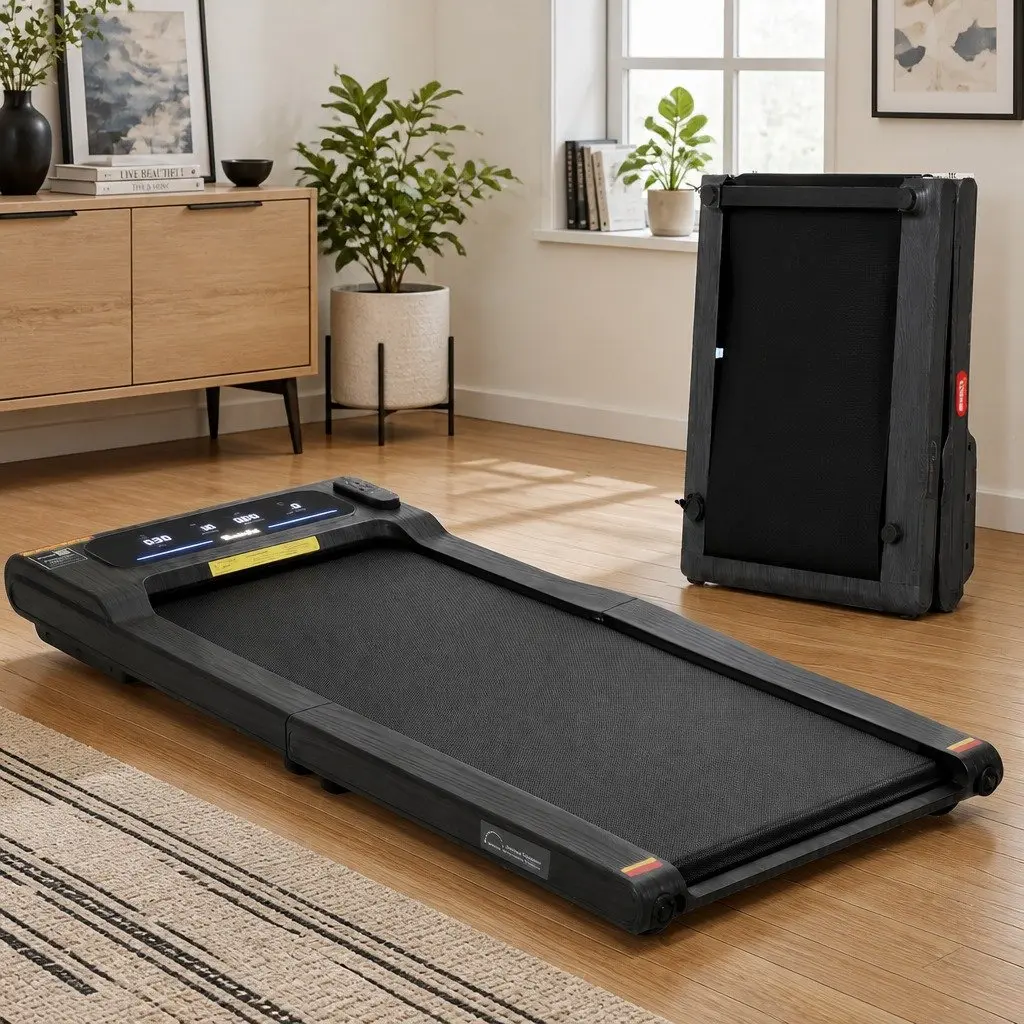 Walking Pad Treadmill 2-in-1 Under Desk Home Gym Machine 100 x 38 cm Foldable