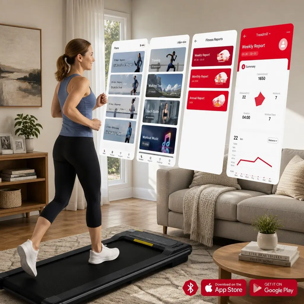 Walking Pad Treadmill 2-in-1 Under Desk Home Gym Machine 100 x 38 cm Foldable