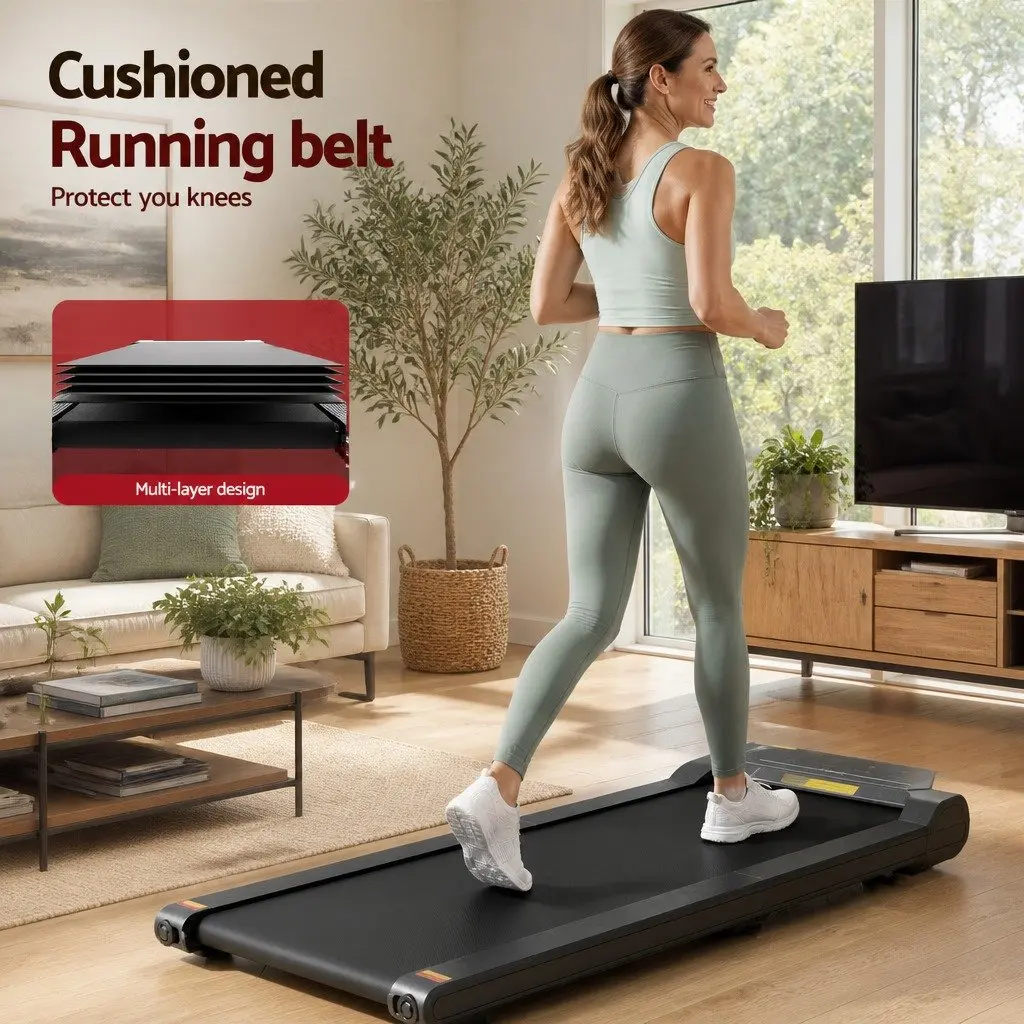 Walking Pad Treadmill 2-in-1 Under Desk Home Gym Machine 100 x 38 cm Foldable