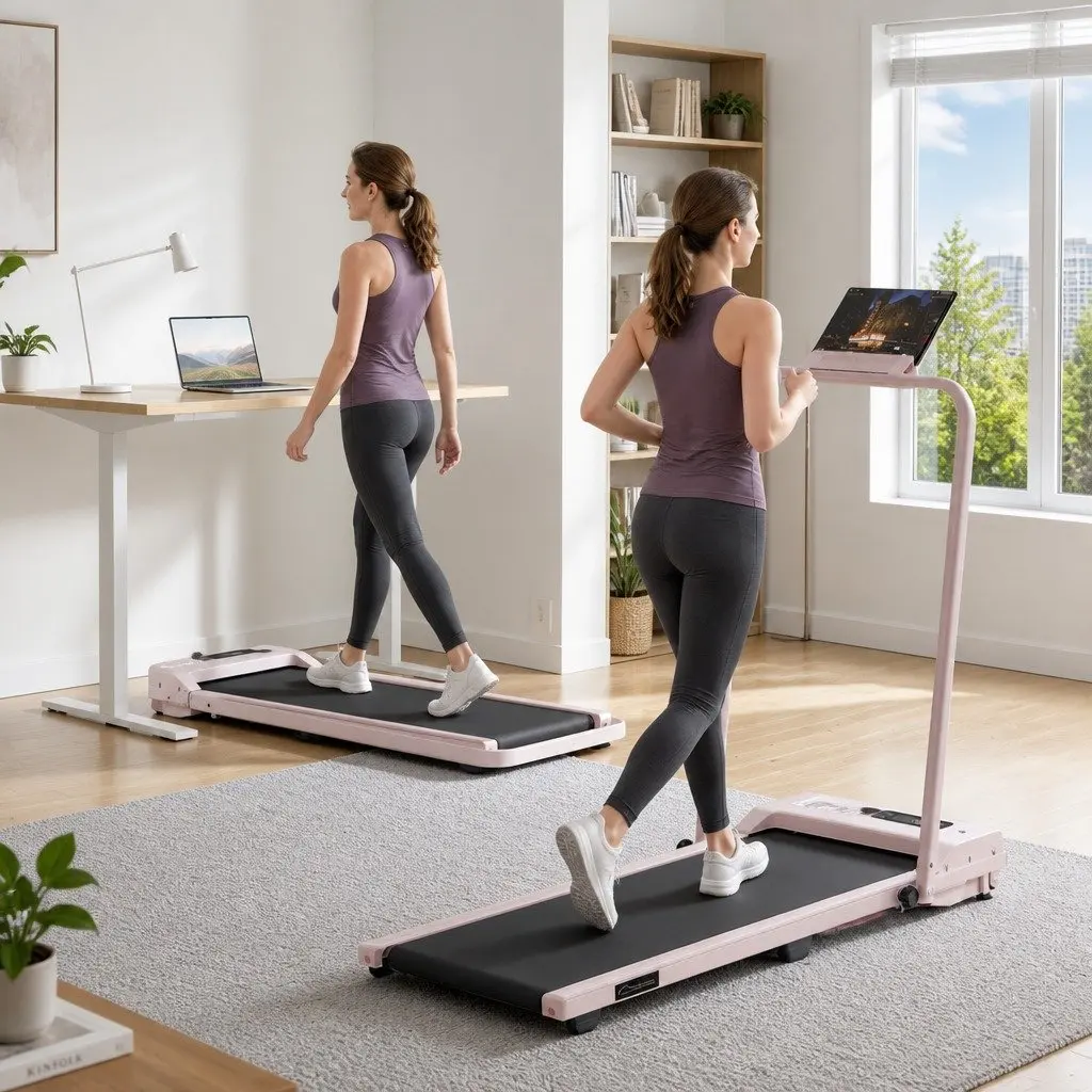 Walking Pad Treadmill Under Desk Home Gym 90 x 38 cm 3-in-1 Foldable with 12% Incline