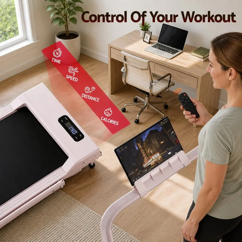 Walking Pad Treadmill Under Desk Home Gym 90 x 38 cm 3-in-1 Foldable with 12% Incline