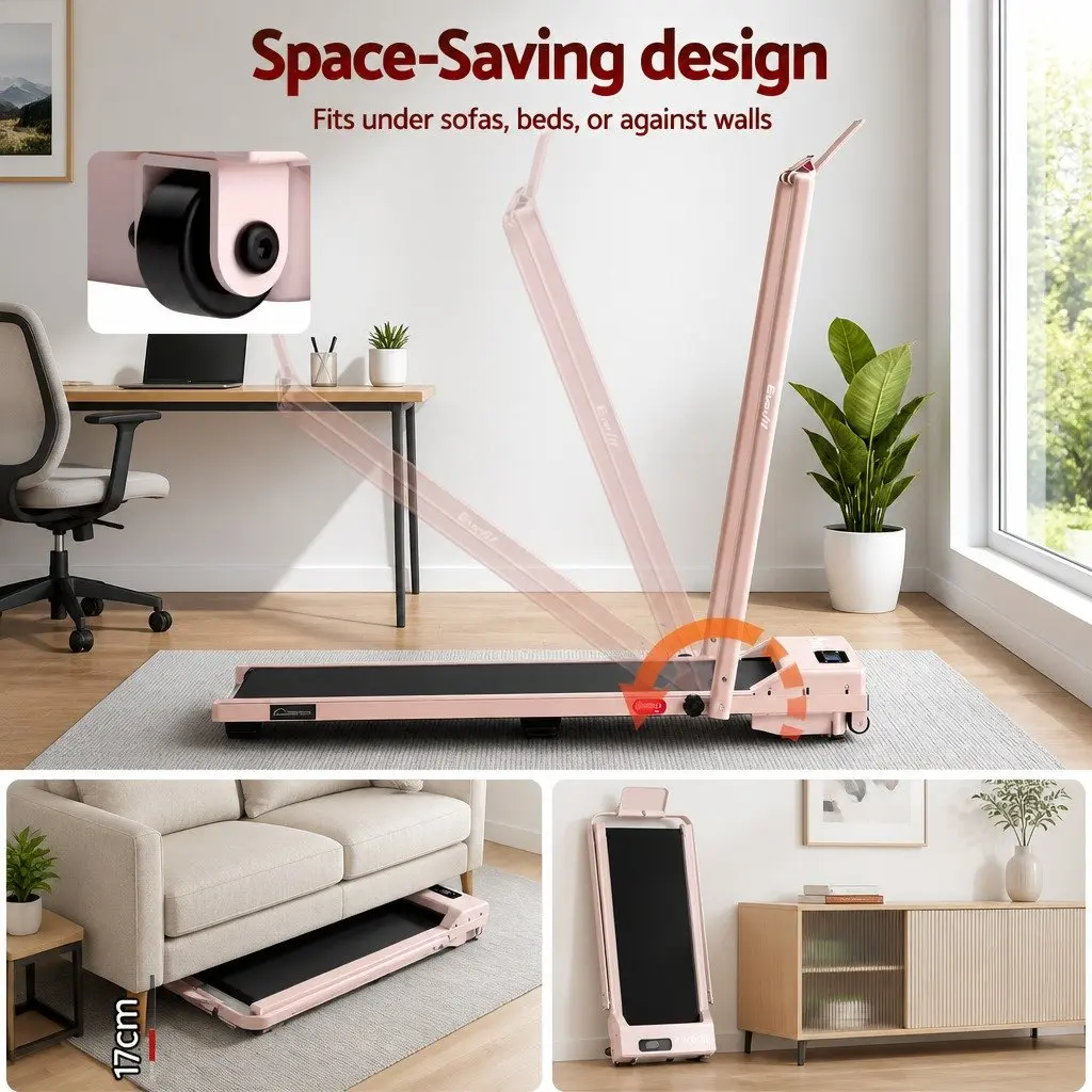 Walking Pad Treadmill Under Desk Home Gym 90 x 38 cm 3-in-1 Foldable with 12% Incline