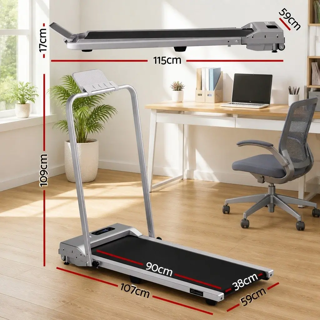 Walking Pad Treadmill Under Desk Home Gym 90cm x 38cm Silver