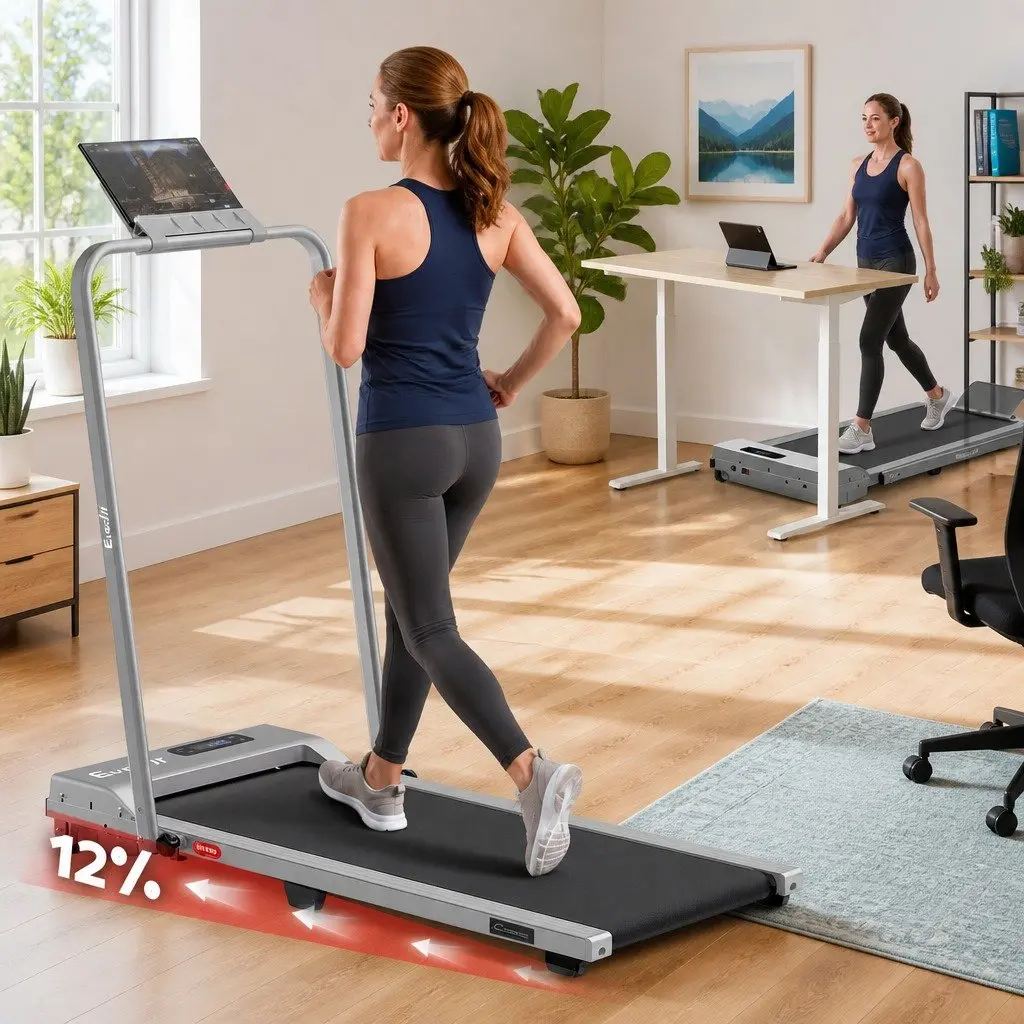 Walking Pad Treadmill Under Desk Home Gym 90cm x 38cm Silver